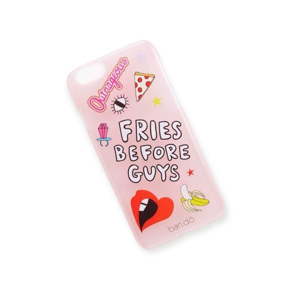 new Bando  Fries Before Guys  iPhone 6 7 8 Case  Clear Pink Lips Stickers  - Picture 13 of 15